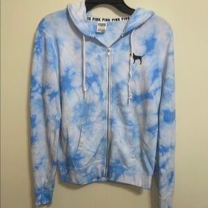 Victoria's Secret PINK Blue Tie-Dye Hoodie
